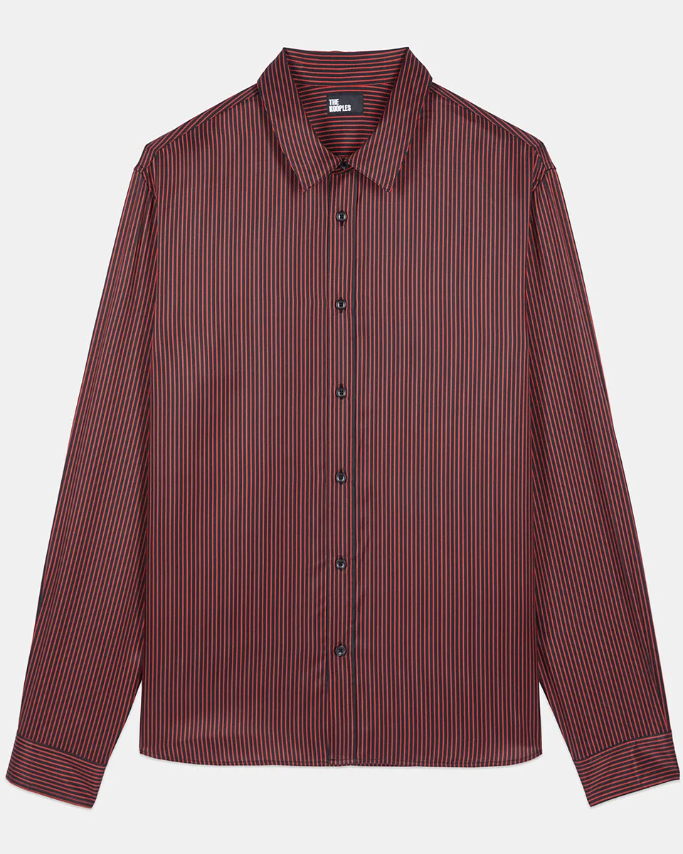 BLACK AND RED STRIPED SHIRT - 1