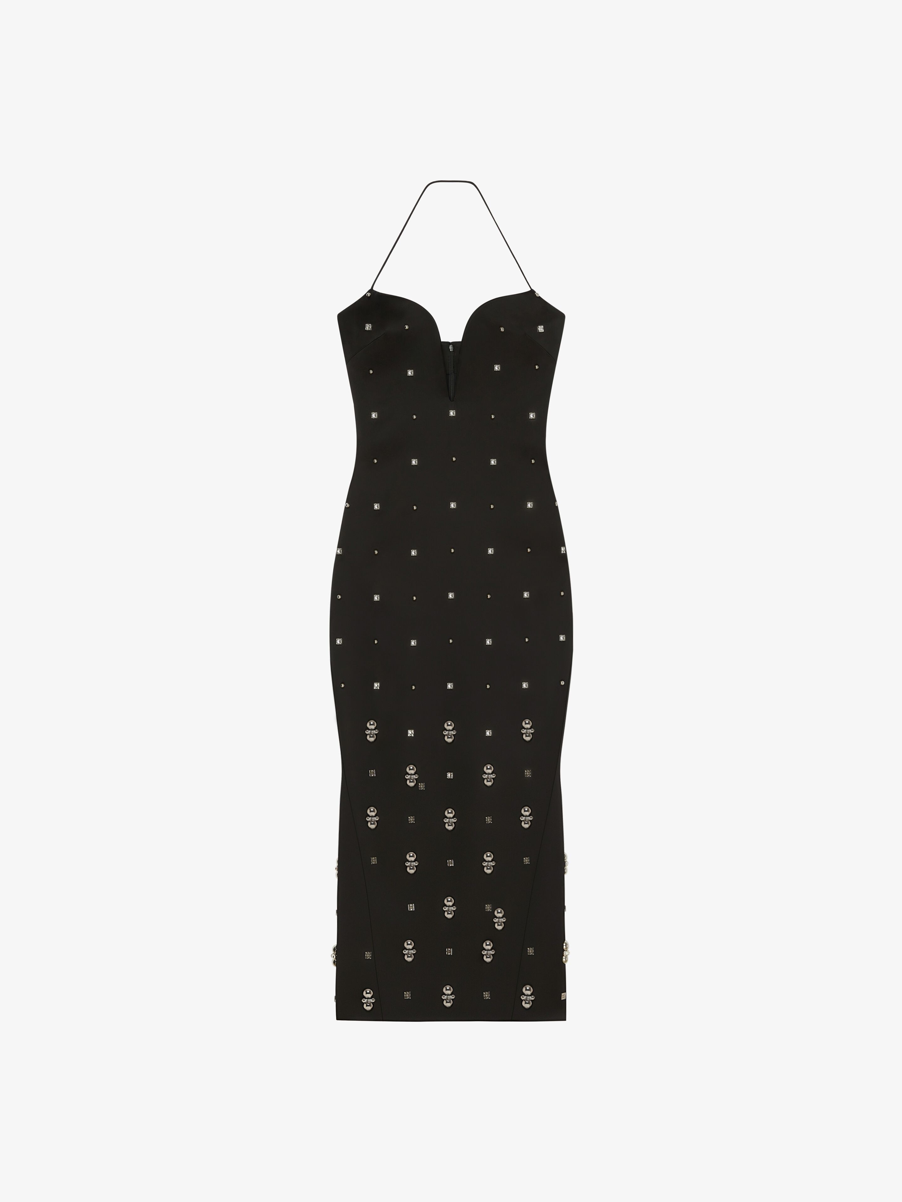 Givenchy DRESS WITH PLUNGING NECKLINE WITH 4G RHINESTONES AND 