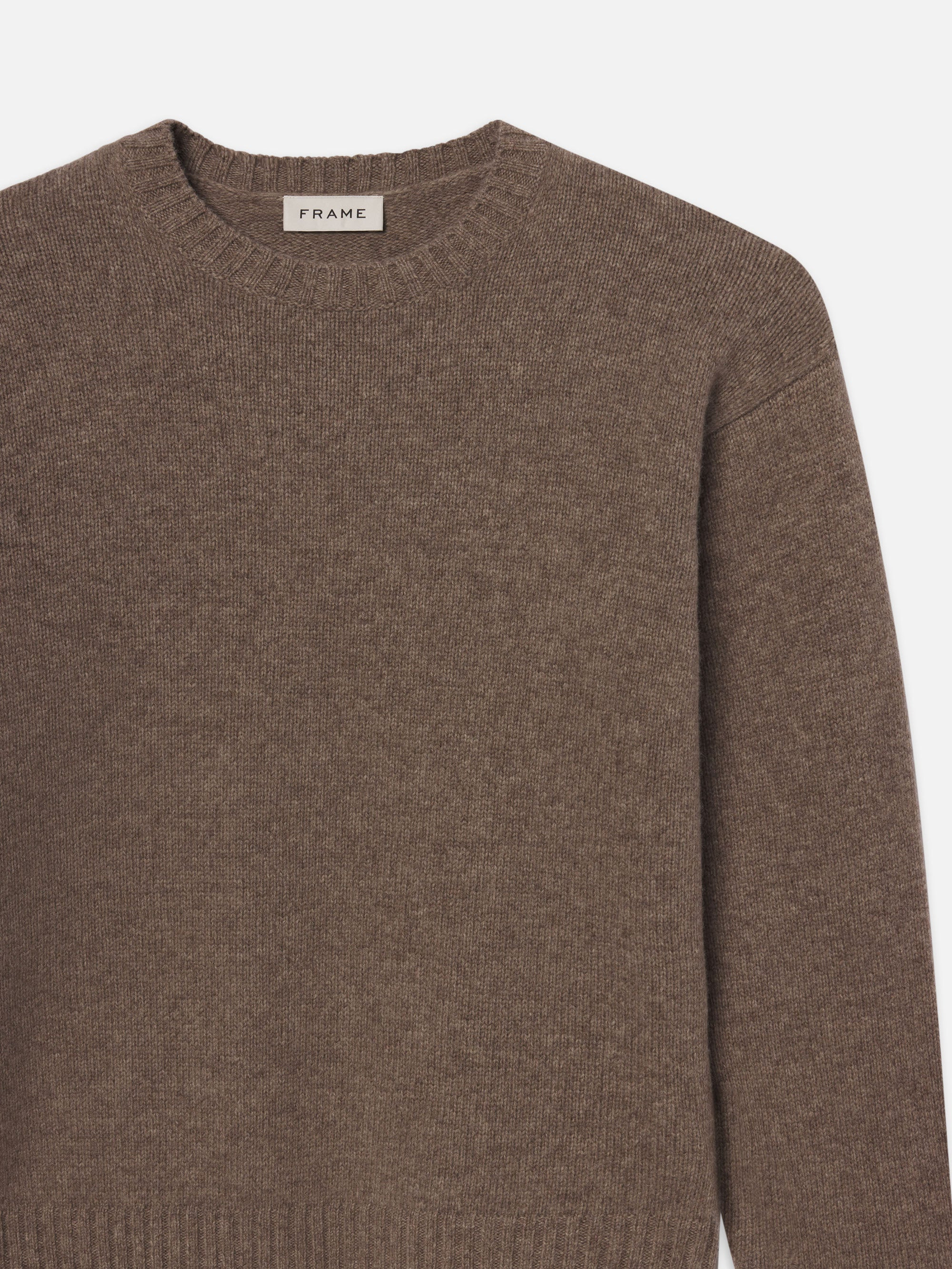 Yak Blend Sweater in Dark Taupe - 2
