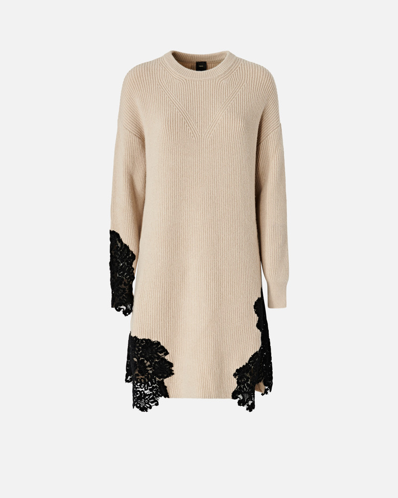 KNIT MINI DRESS WITH LACE 1
