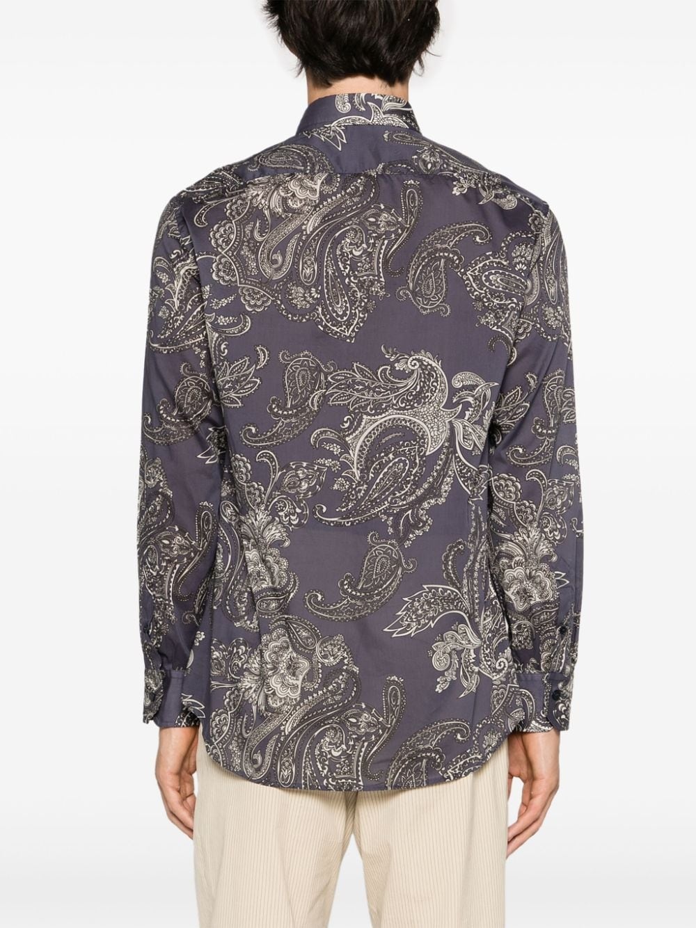 paisley-print cotton shirt - 4