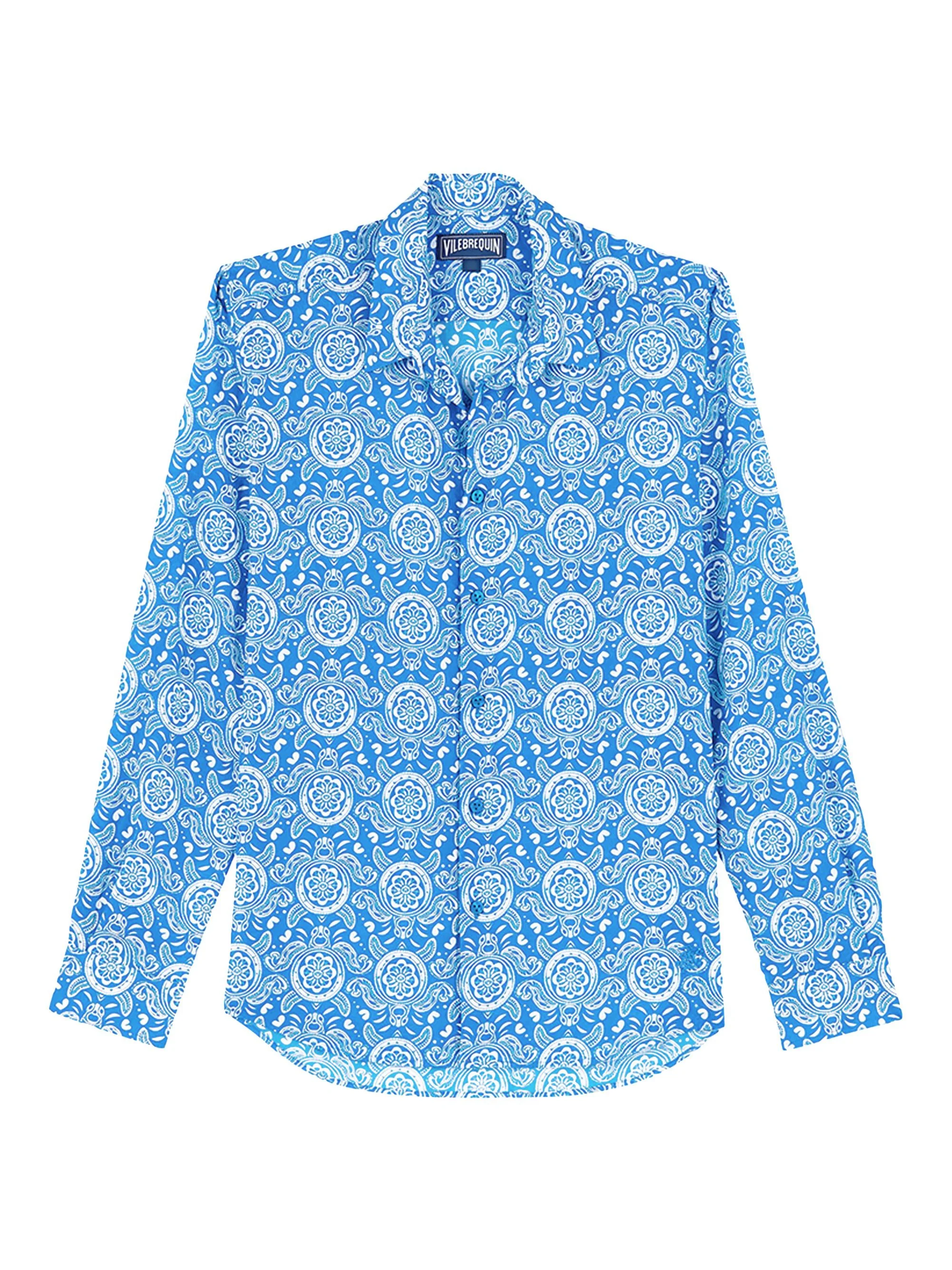 Men's Graphic Turtle Button-Front Shirt - Palace - 1
