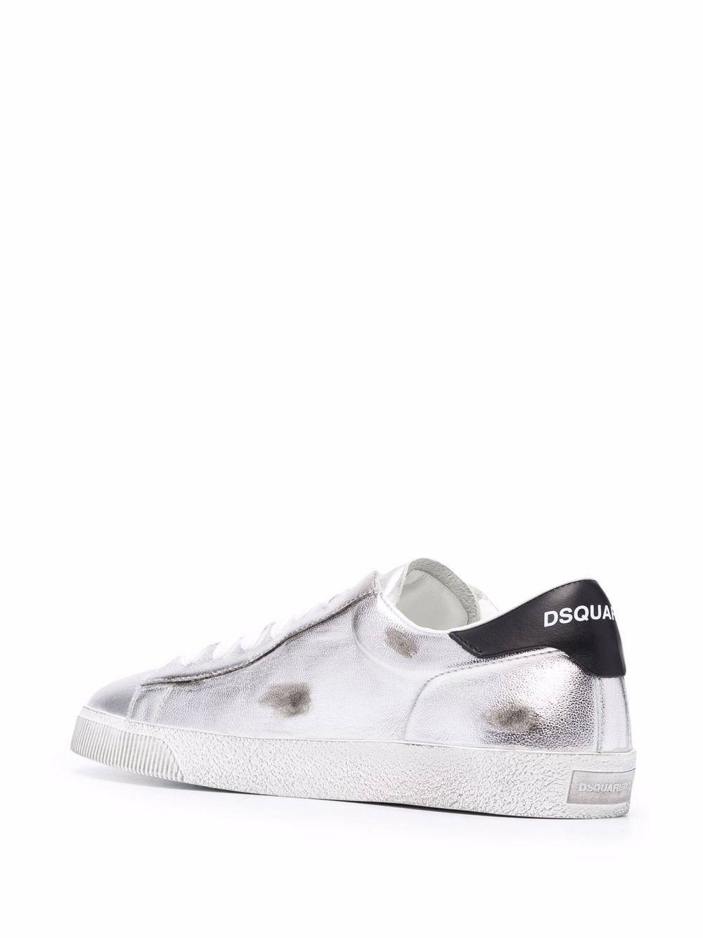 metallic low-top sneakers - 3