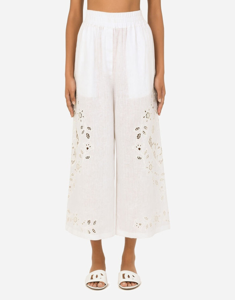 Dolce & Gabbana Linen pants with embroidery outlook