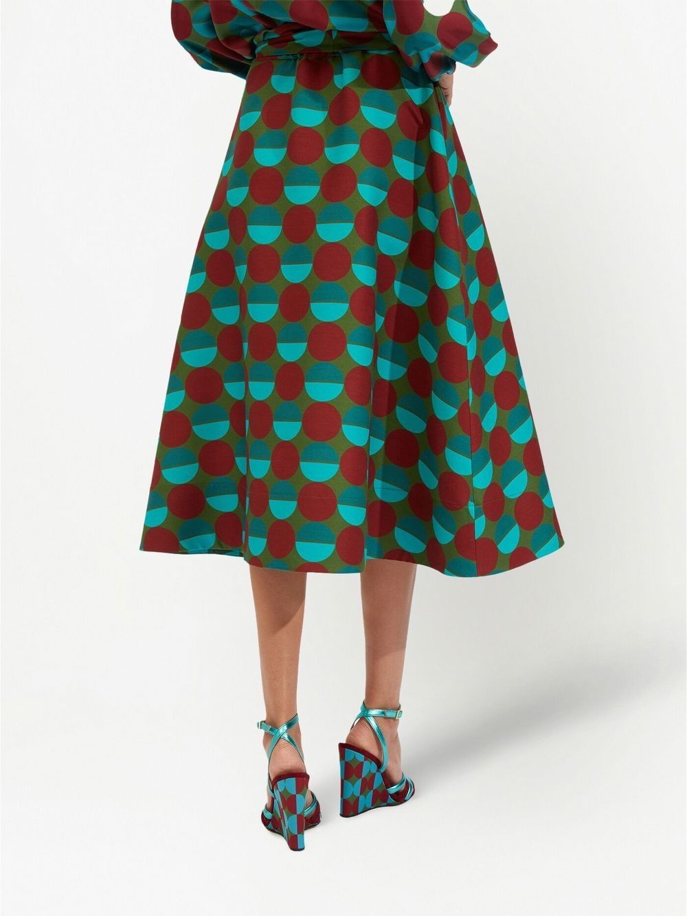 Sardegna graphic-print A-line skirt - 3