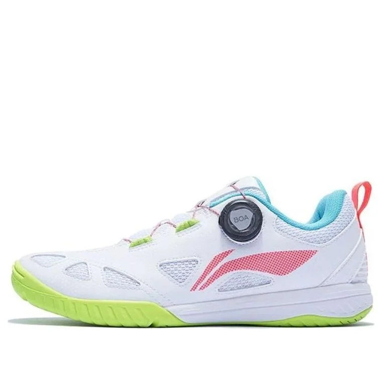 Li-Ning Mage Pro Table Tennis Shoes 'White Pink Green' APTT001-1 - 1