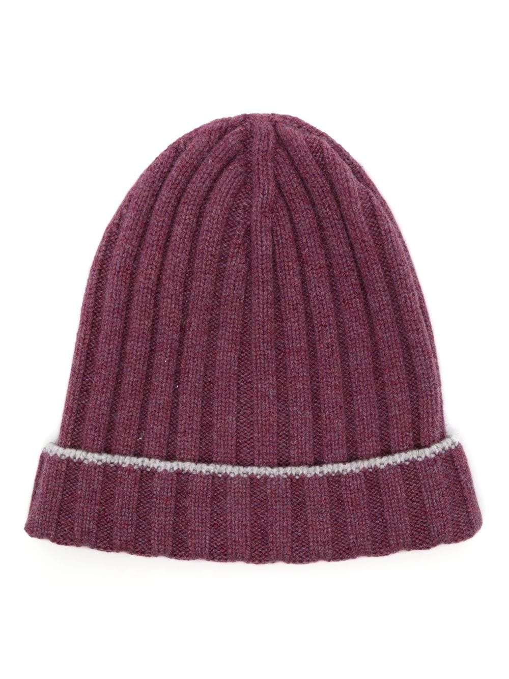 ribbed cashmere beanie - 1