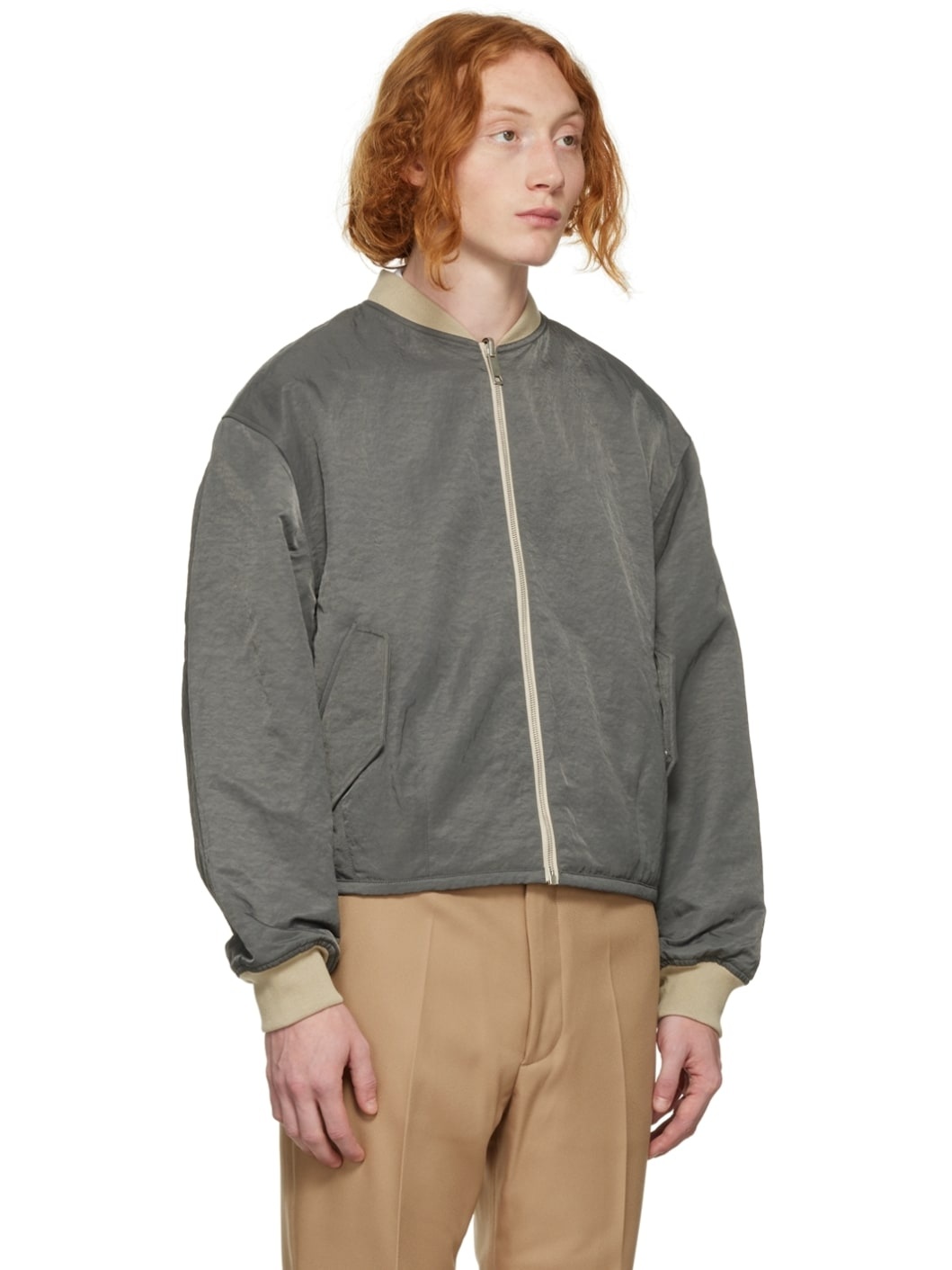 Gray Reversible Bomber Jacket - 2