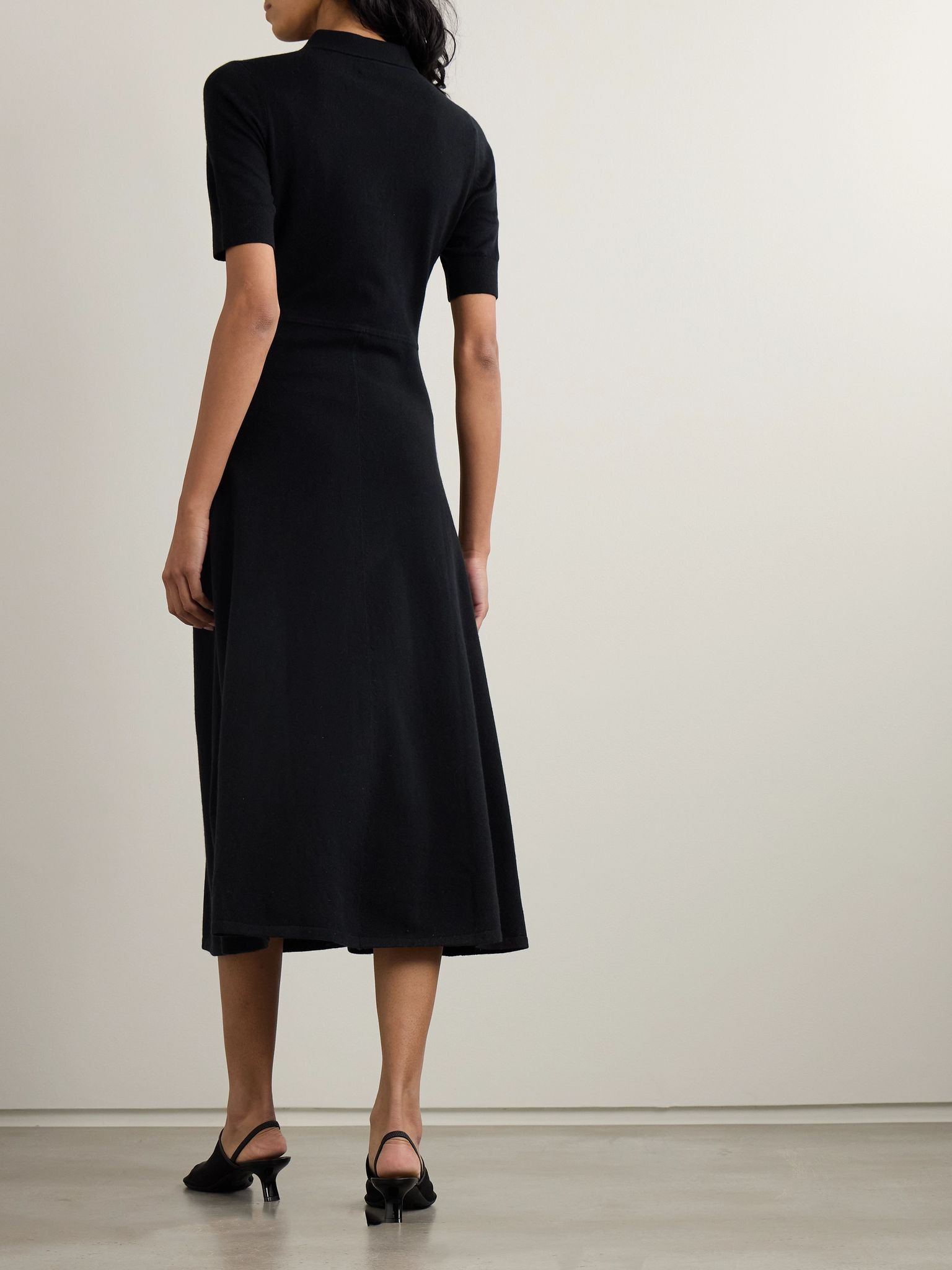 Paris cashmere midi dress Black - 3