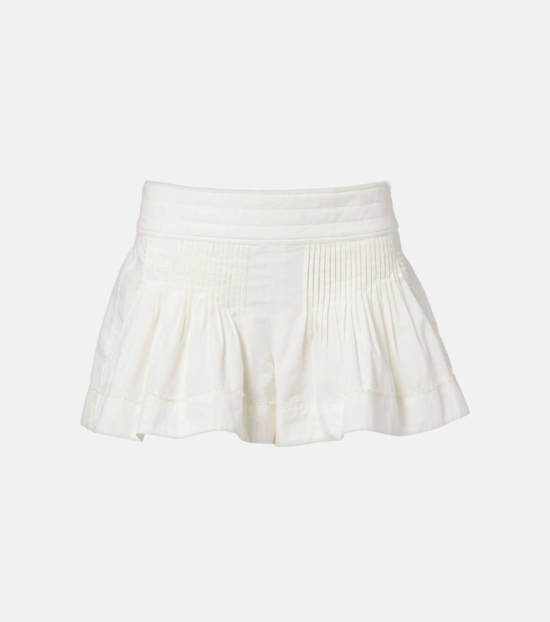 Cybila gathered cotton shorts - 1