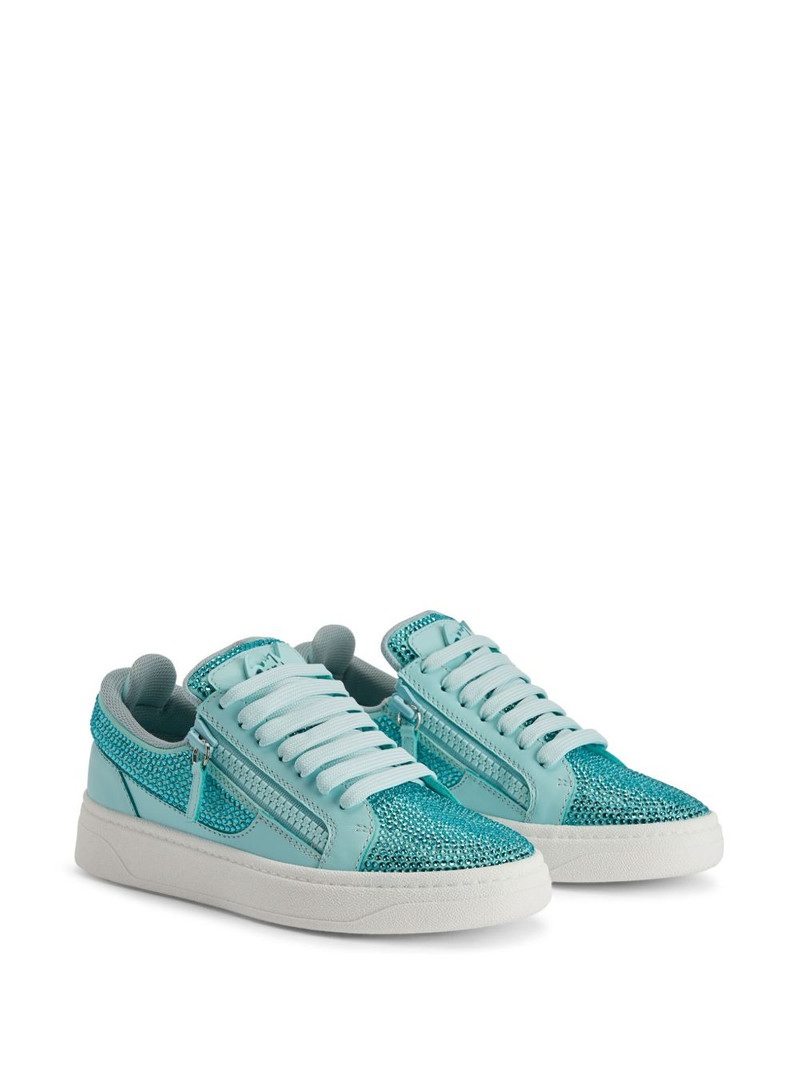 Giuseppe Zanotti GZ94 rhinestone-embellished leather sneakers outlook