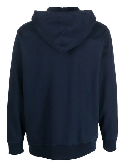 Brioni logo-patch long-sleeve hoodie outlook