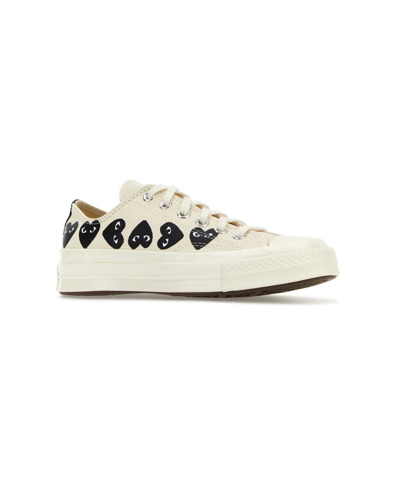 Ivory Canvas Comme Des Garã§ons X Converse Sneakers - 2