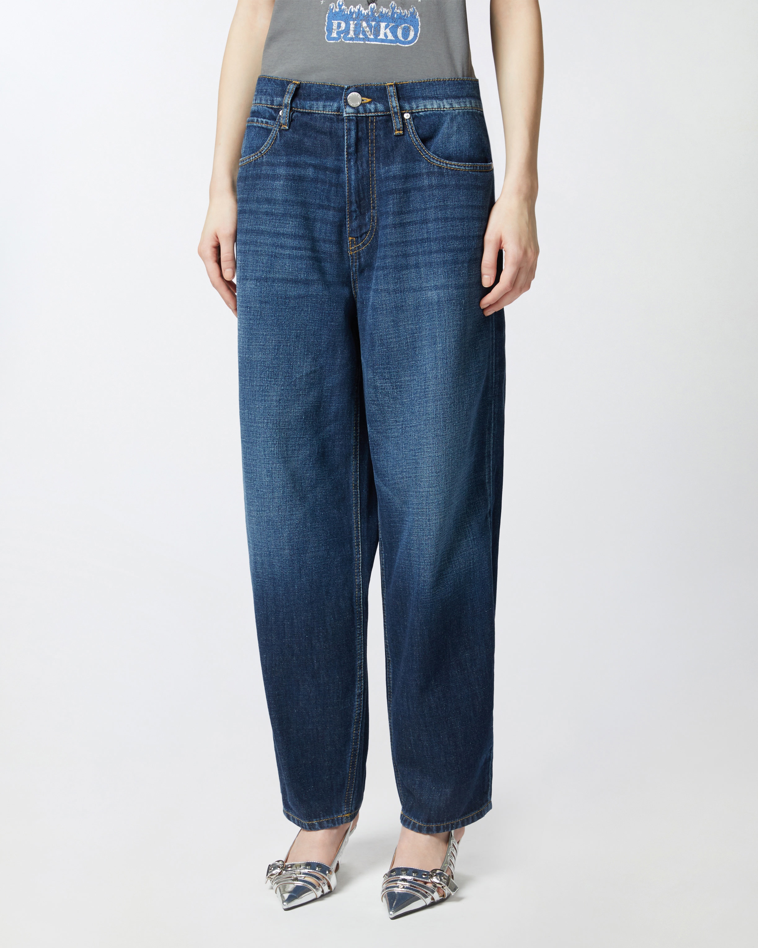 MEDIUM WASH EGG JEANS - 3