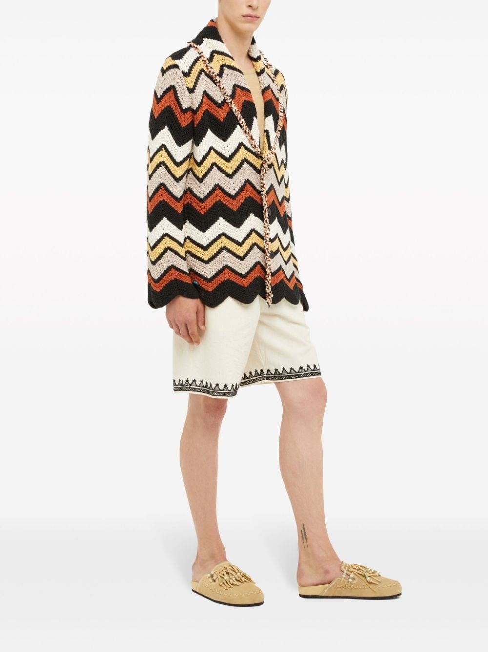 Kaleidoscopic chevron-print cardigan - 3