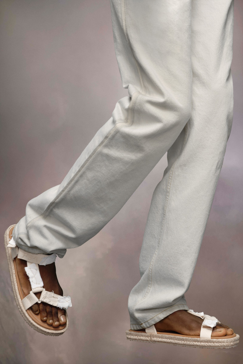 Patchwork canvas hiking sandals 4