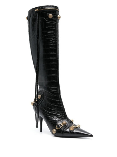 BALENCIAGA Cagole 90mm pointed-toe boots outlook
