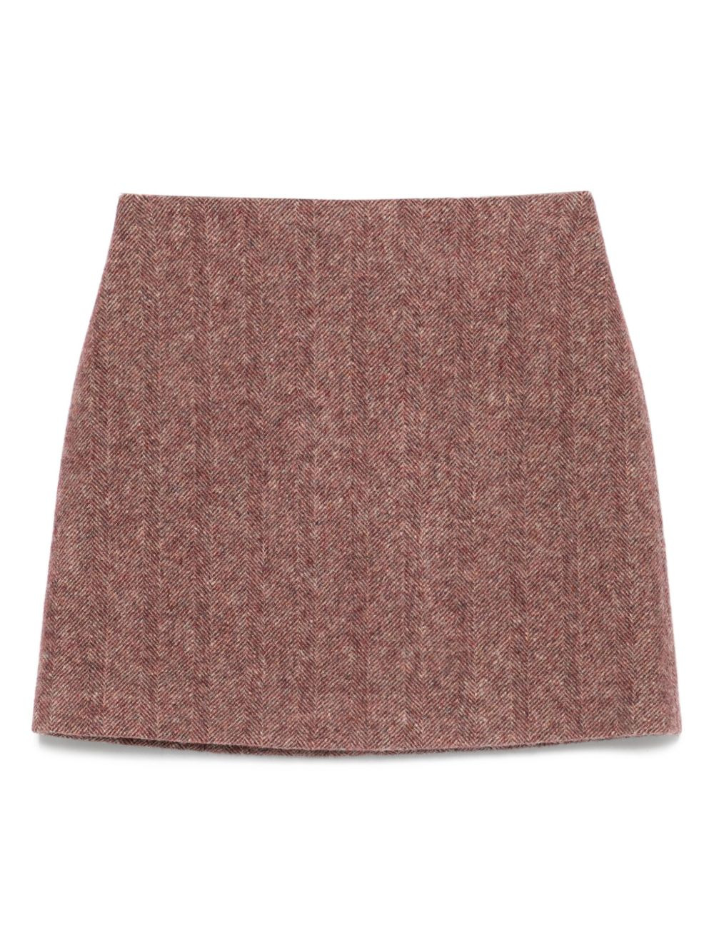 herringbone mini skirt - 1