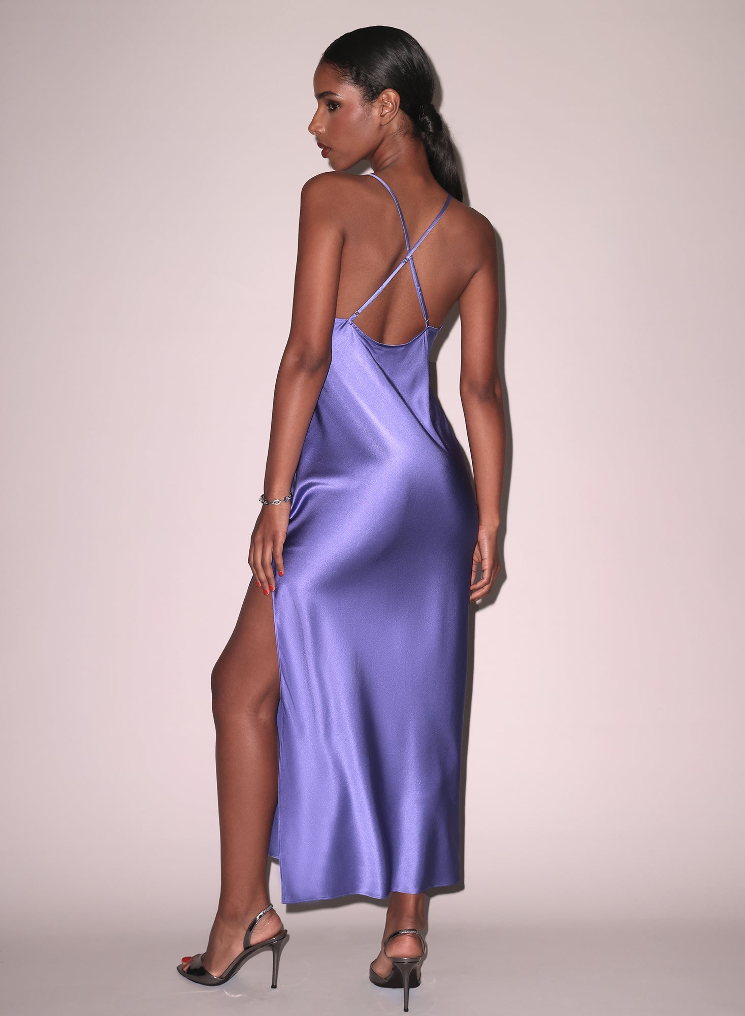 Maxi High Slit Slip Dress - 2