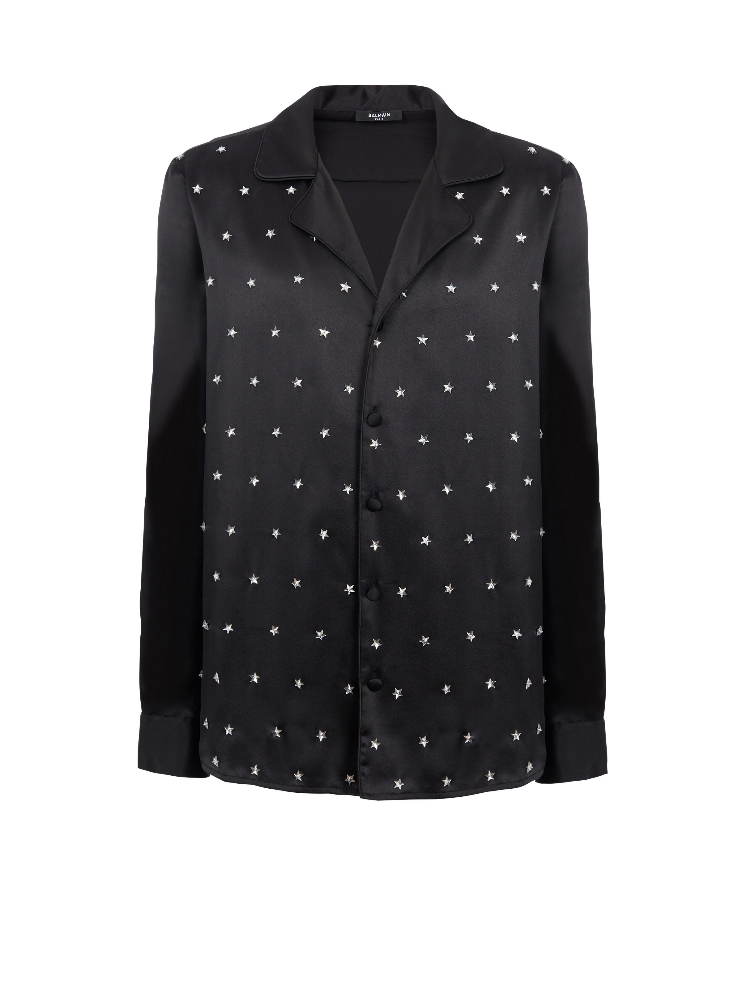 Embroidered silk stars shirt - 1