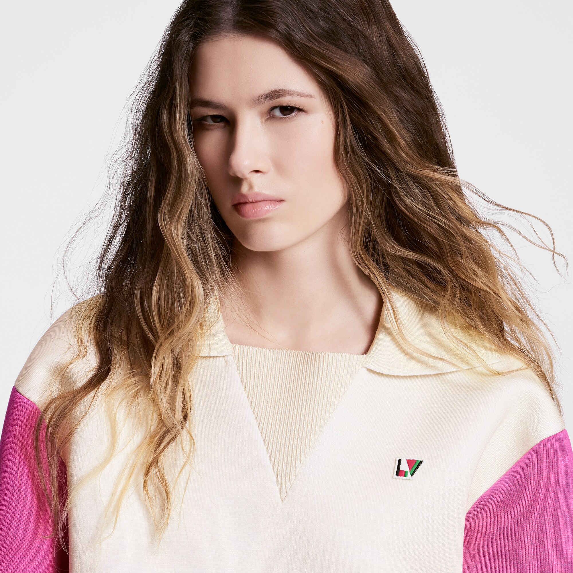 Color-Blocked Collar Pullover - 2