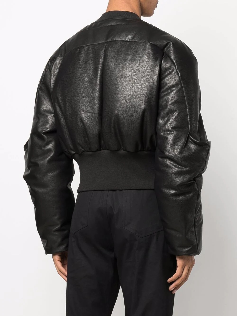 Girdered cropped bomber jacket - 4