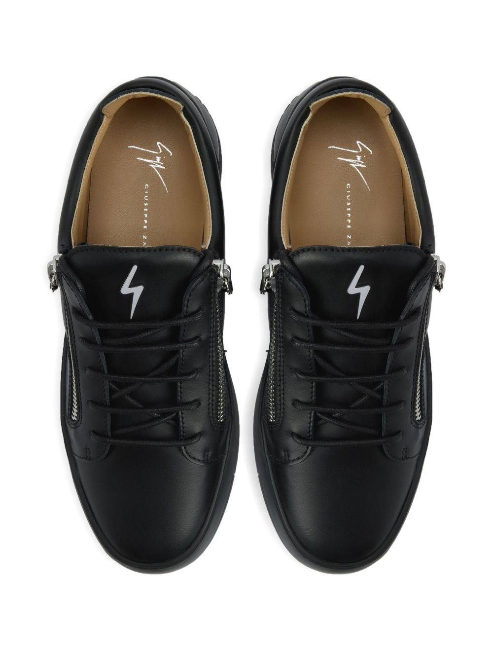 Frankie zip-detail leather sneakers - 4