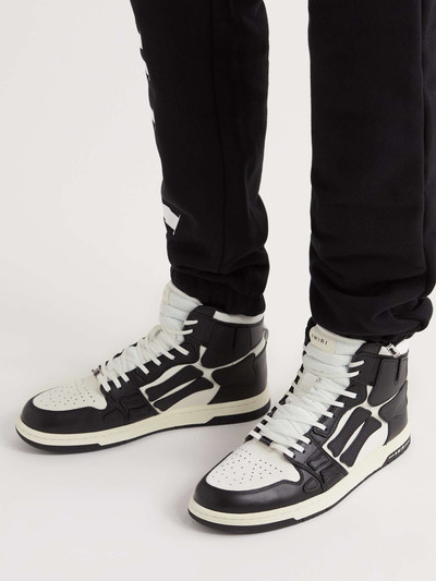 AMIRI Skel-Top Colour-Block Leather High-Top Sneakers outlook