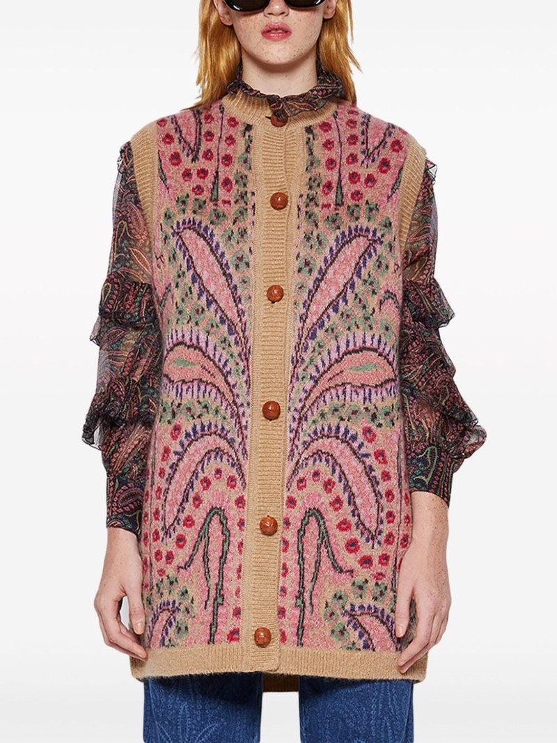 patterned-jacquard knitted vest 5