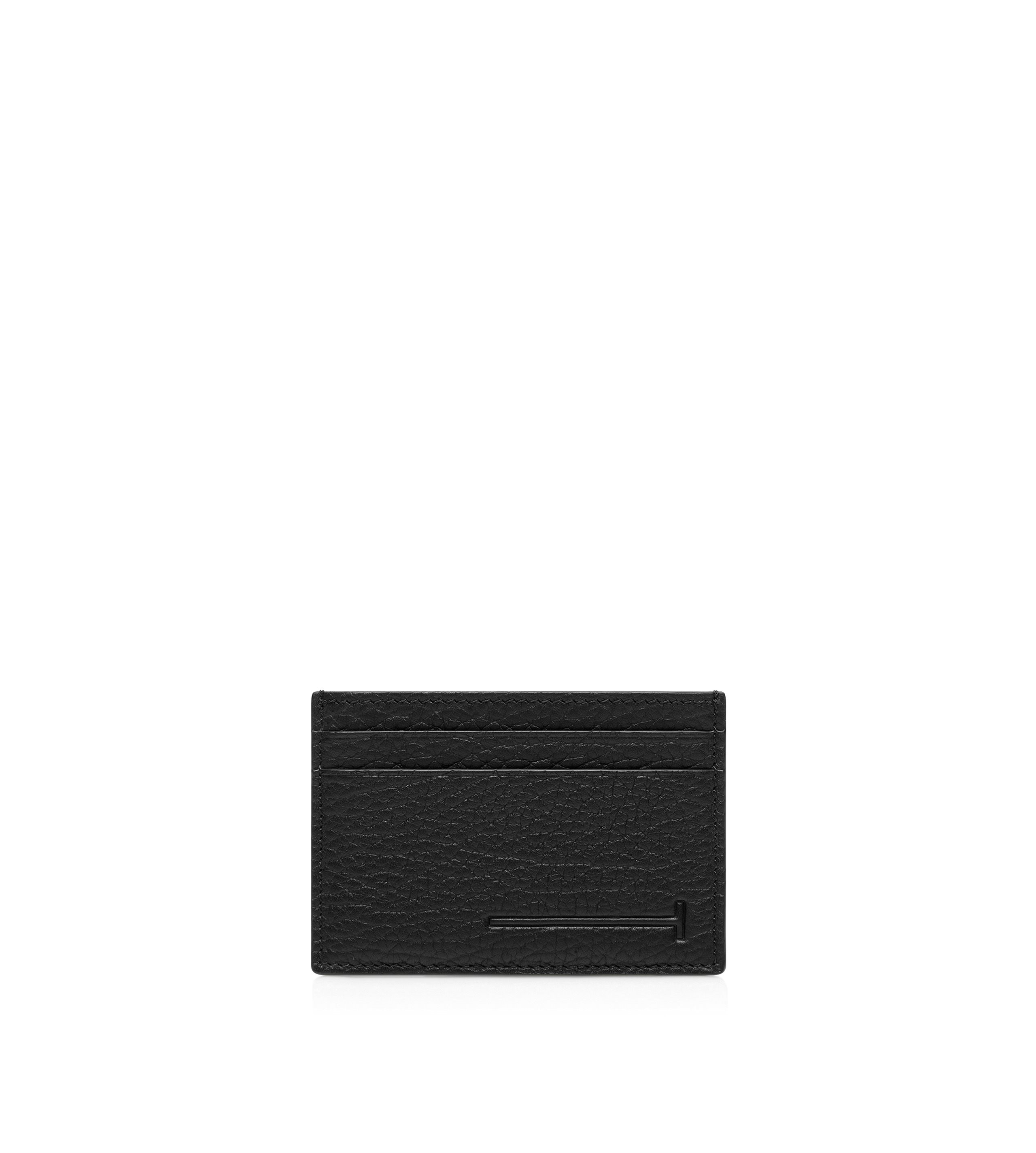 PRINTED DEER LEATHER ELONGATED T LINE CLASSIC CARD HOLDER - 2