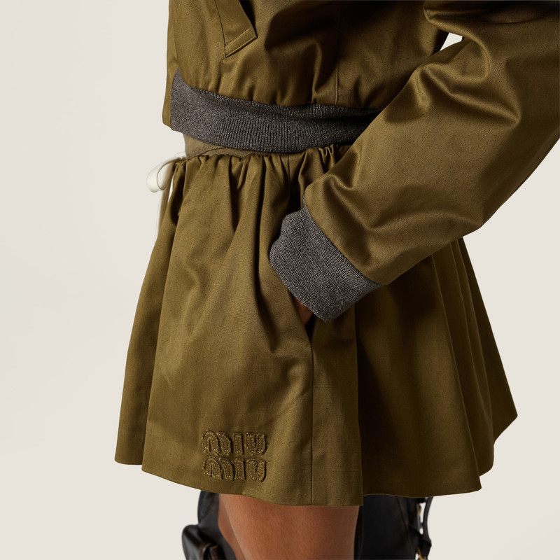 Satin cotton miniskirt 4