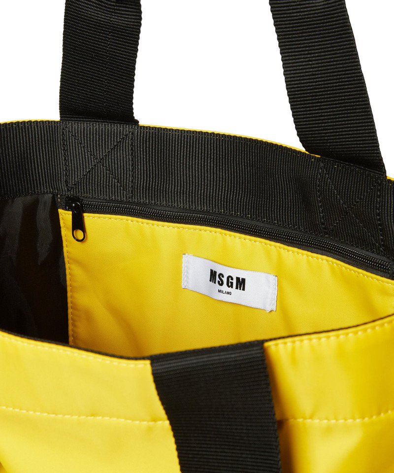 MSGM signature nylon tote bag with brush stroke logo 4