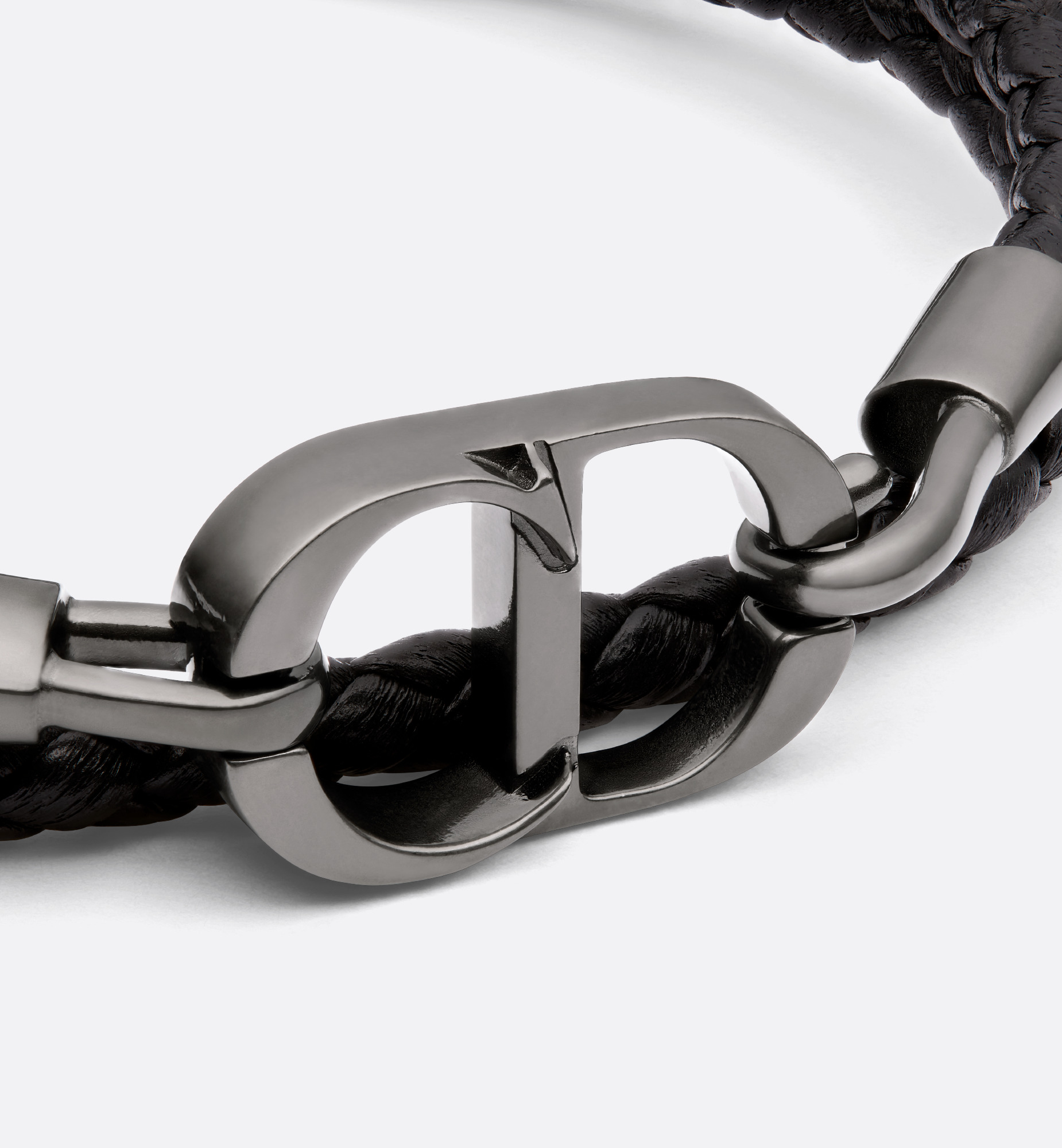 CD Icon Braided Leather Double Bracelet - 3