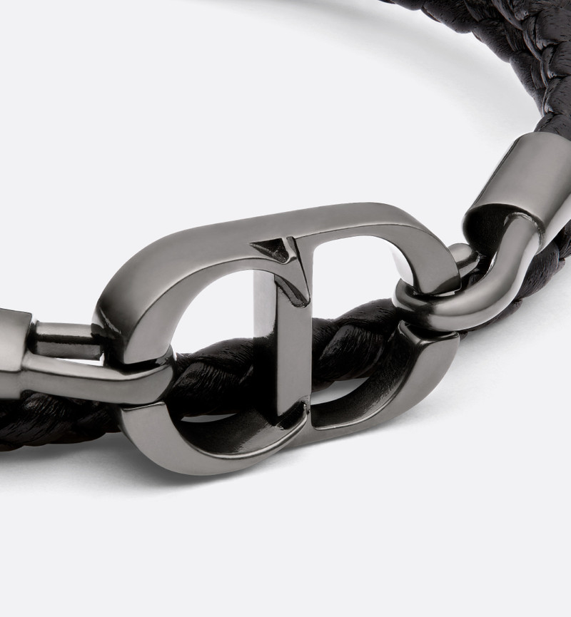 CD Icon Braided Leather Double Bracelet 3