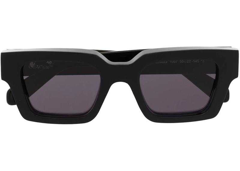 Off-White OFF-WHITE Virgil Rectangle Frame Sunglasses Black/Black/Grey (OERI022S22PLA0011007) outlook