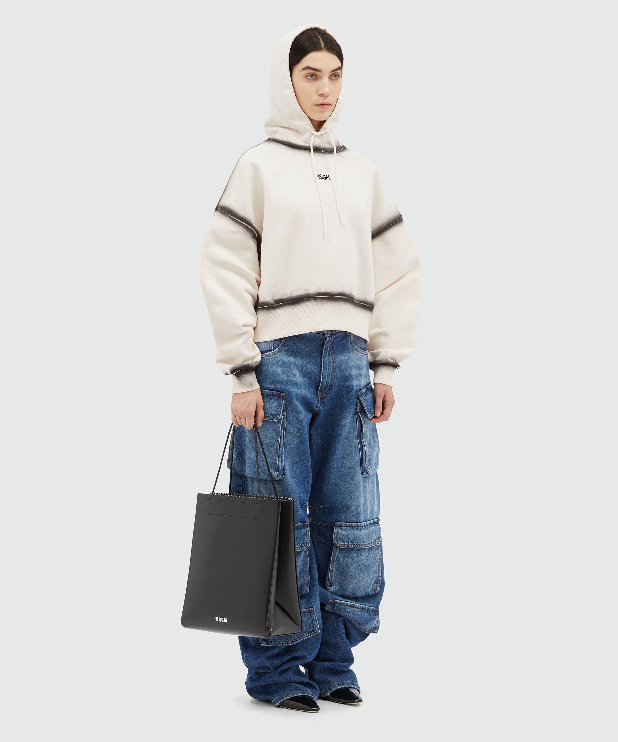 Jersey sweatshirt with spray-effect stitching - 4