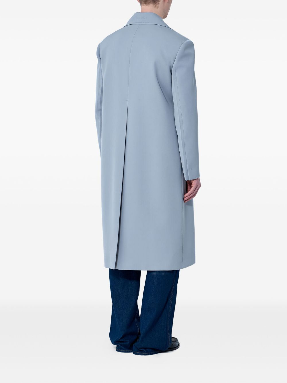 notched-lapel wool coat - 4