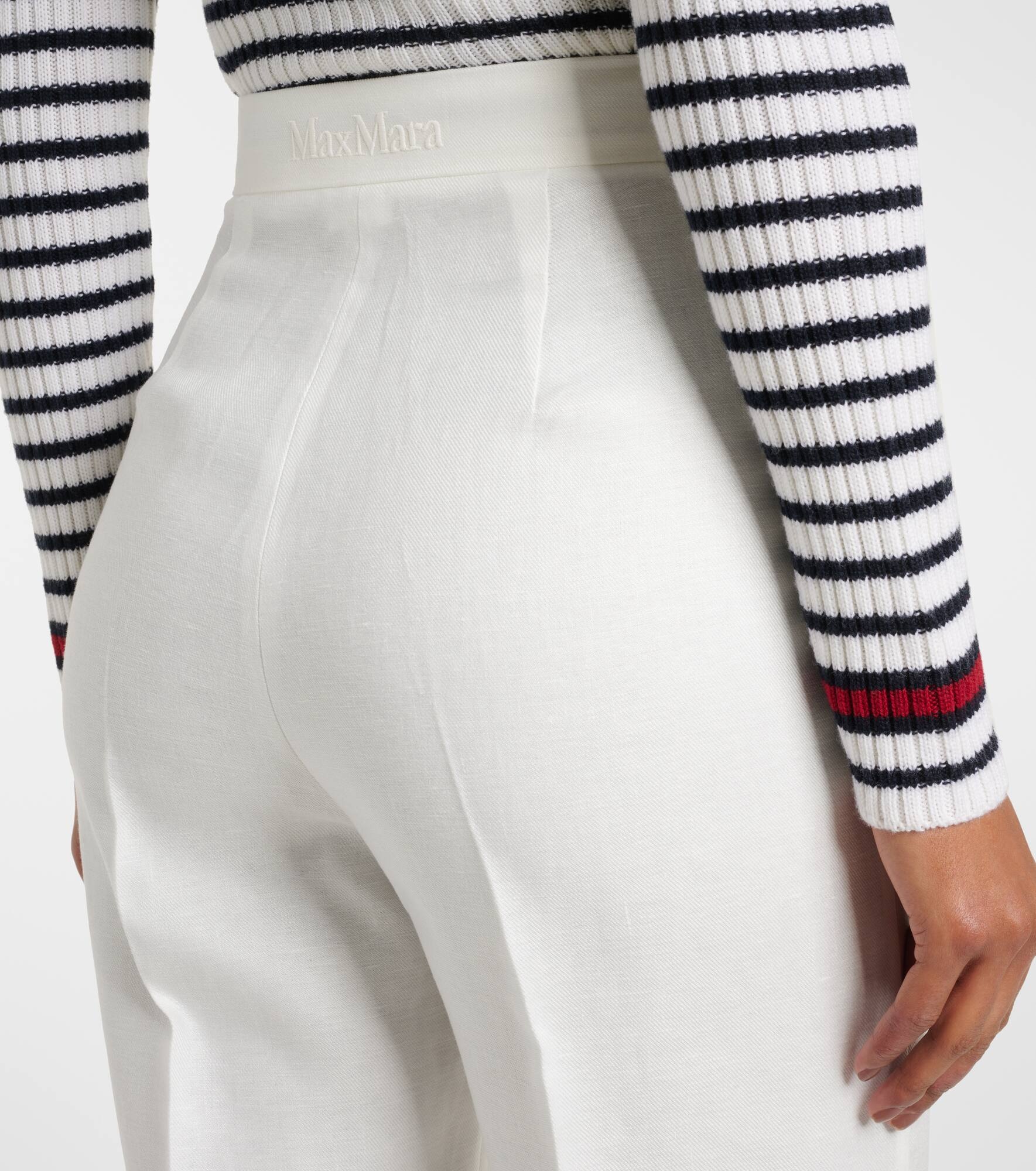 Aversa high-rise linen wide-leg pants - 6