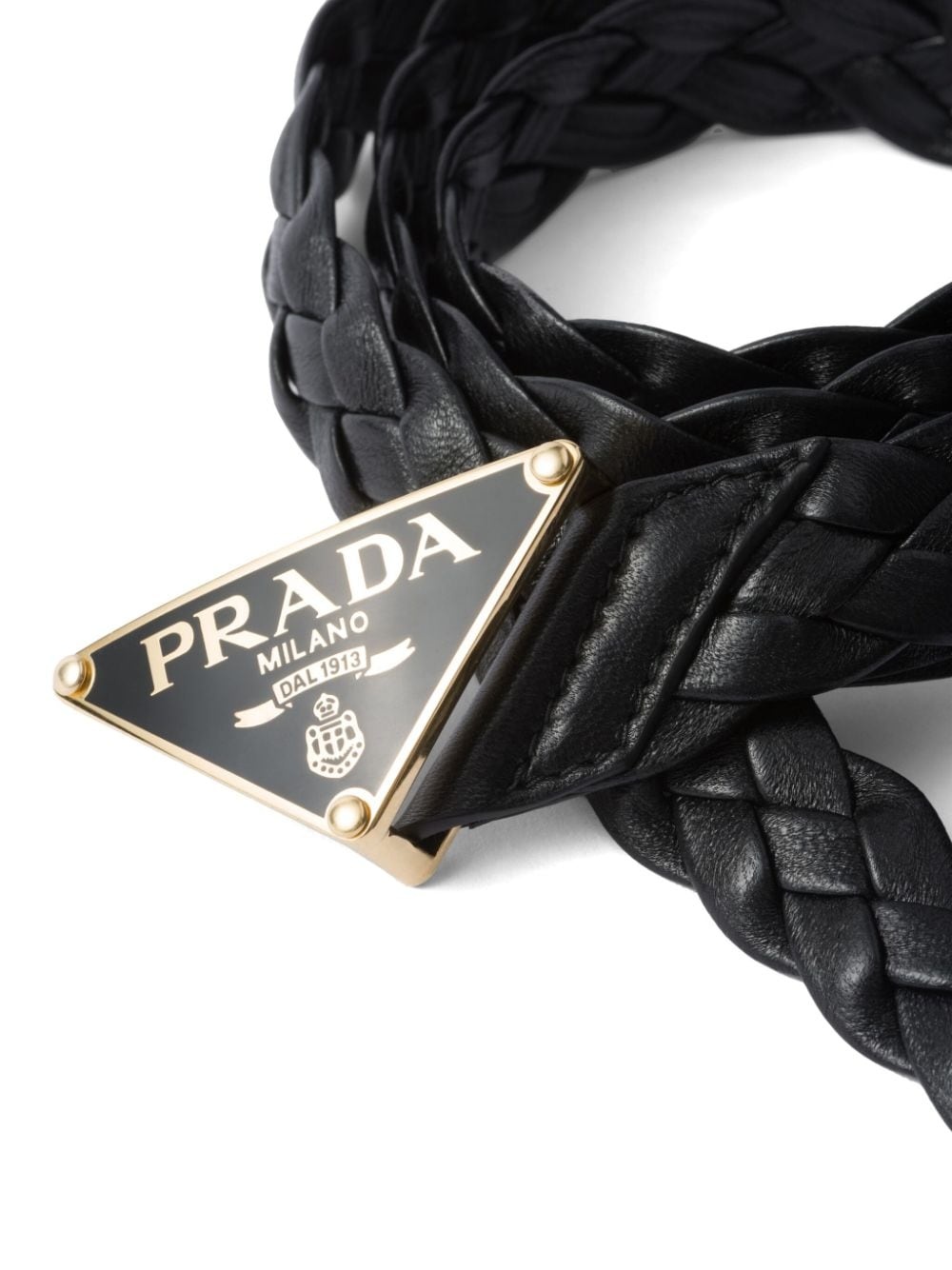 braided leather belt - 2