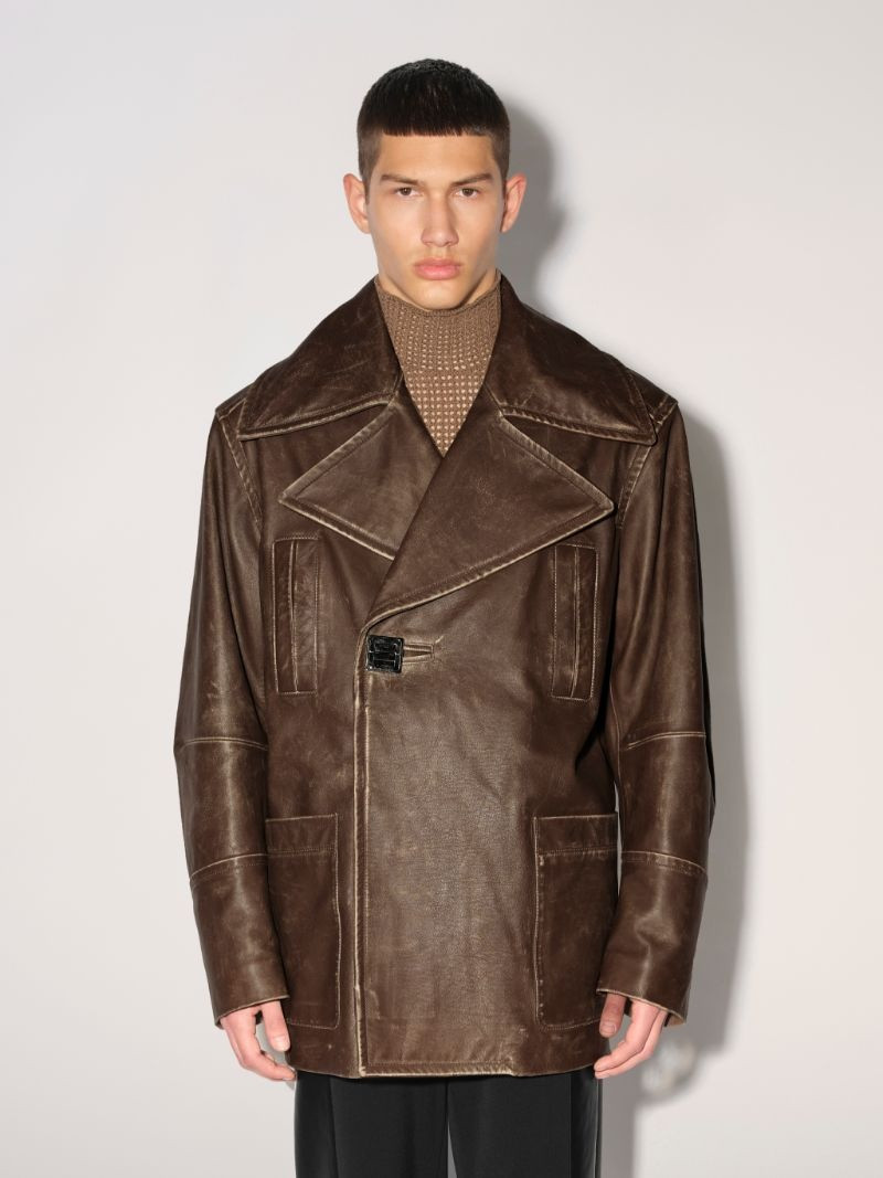 LEATHER PEACOT JACKET 3