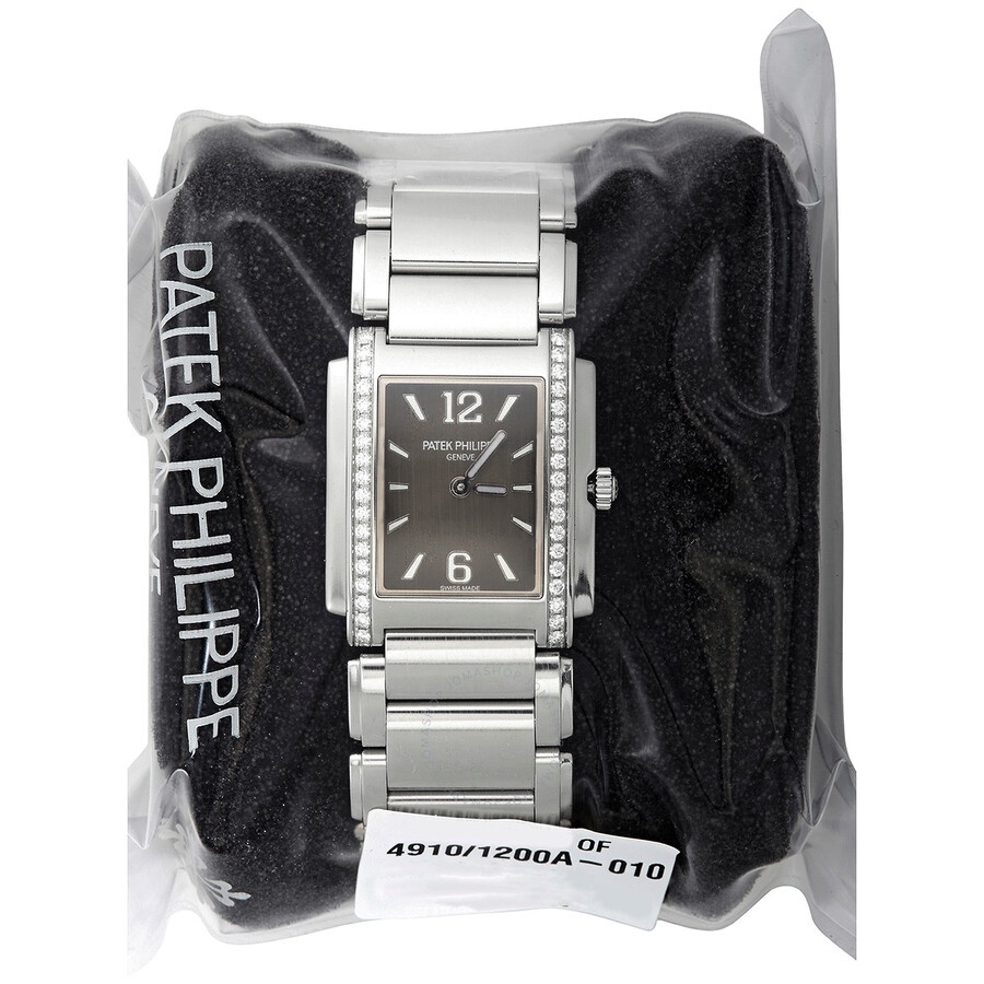 Patek Philippe Twenty-4 Quartz Grey Sunburst Diamond Ladies Watch 4910-1200A-010 - 2