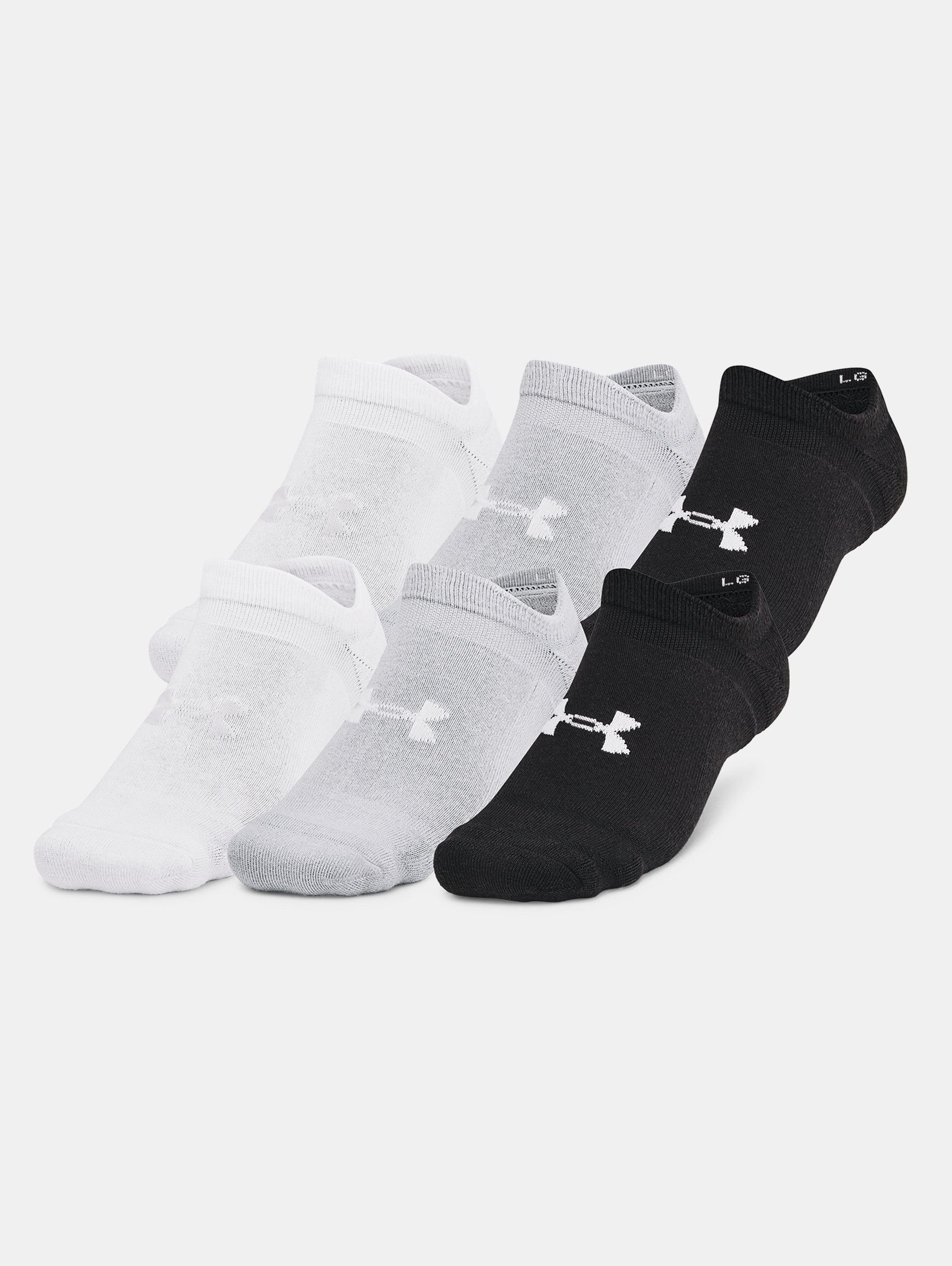 Unisex UA Essential Cushion 6-Pack No Show Socks - 3