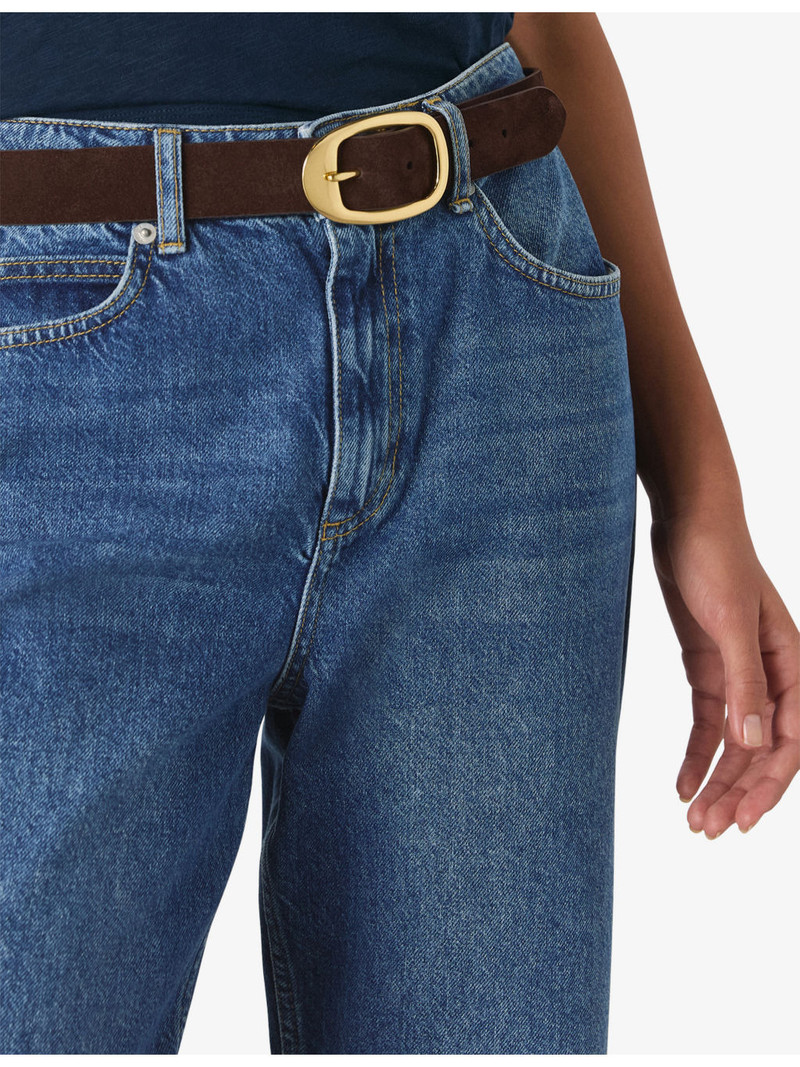 Authentic Column-Leg High-Rise Denim Jeans 5