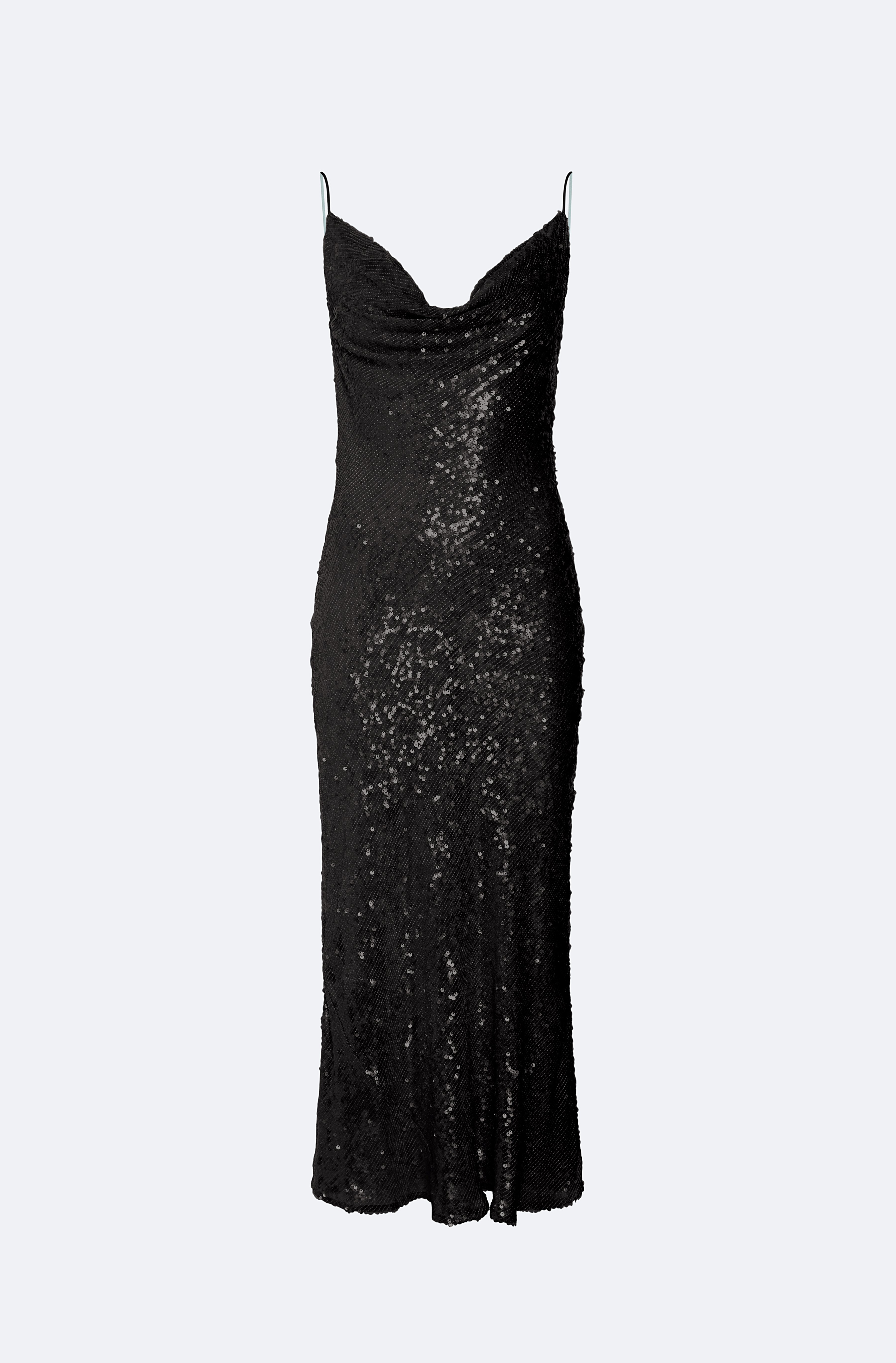 Sequin Cowl Midi Dress - 1