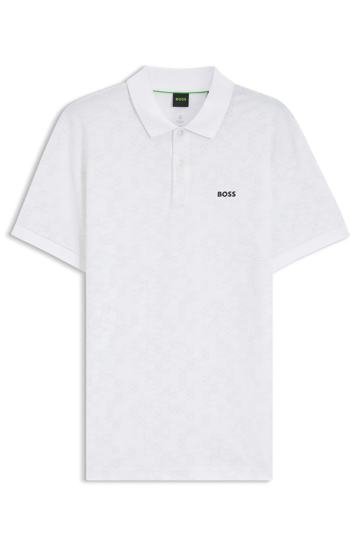COTTON-PIQUÉ POLO SHIRT WITH ALL-OVER PRINT - 1