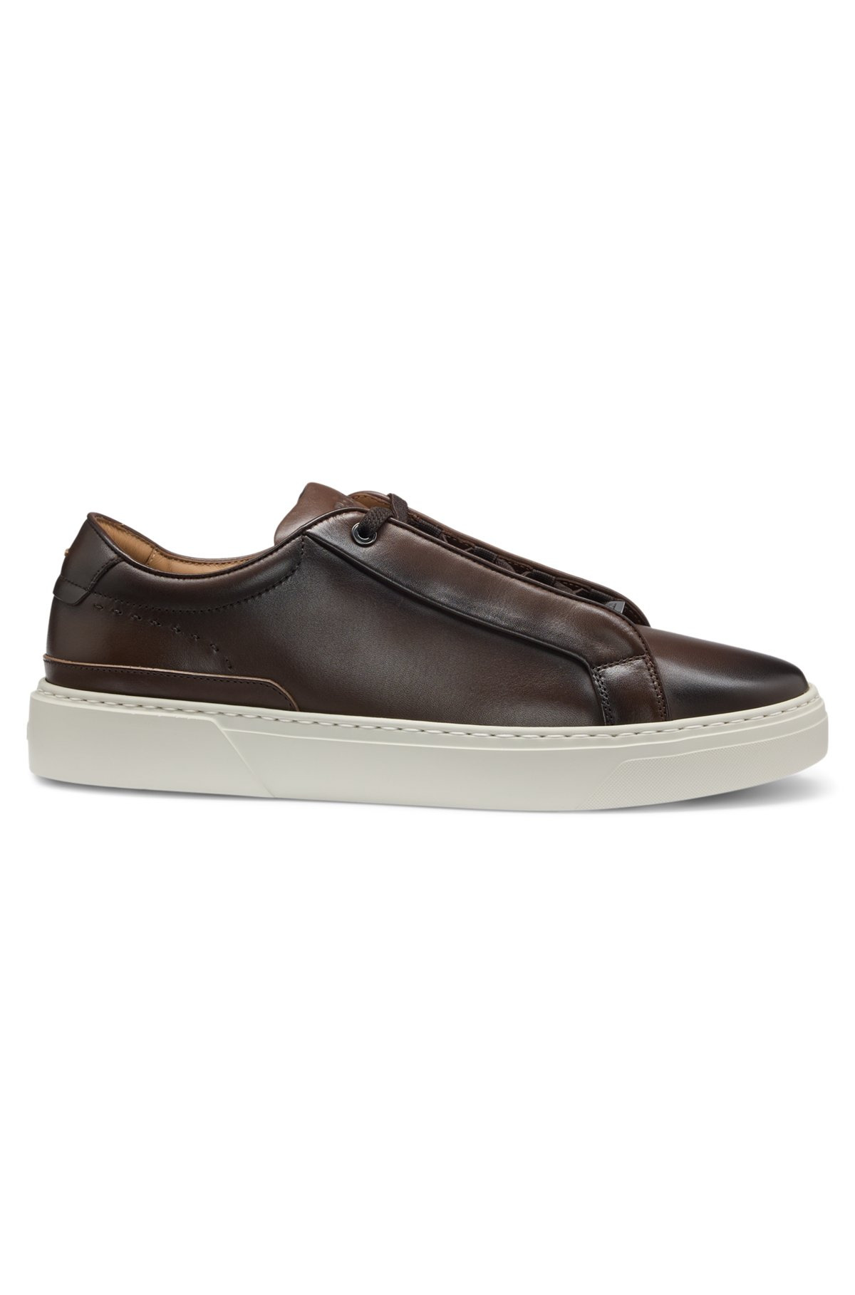 GARY LEATHER TRAINERS WITH HIDDEN LACES - 1