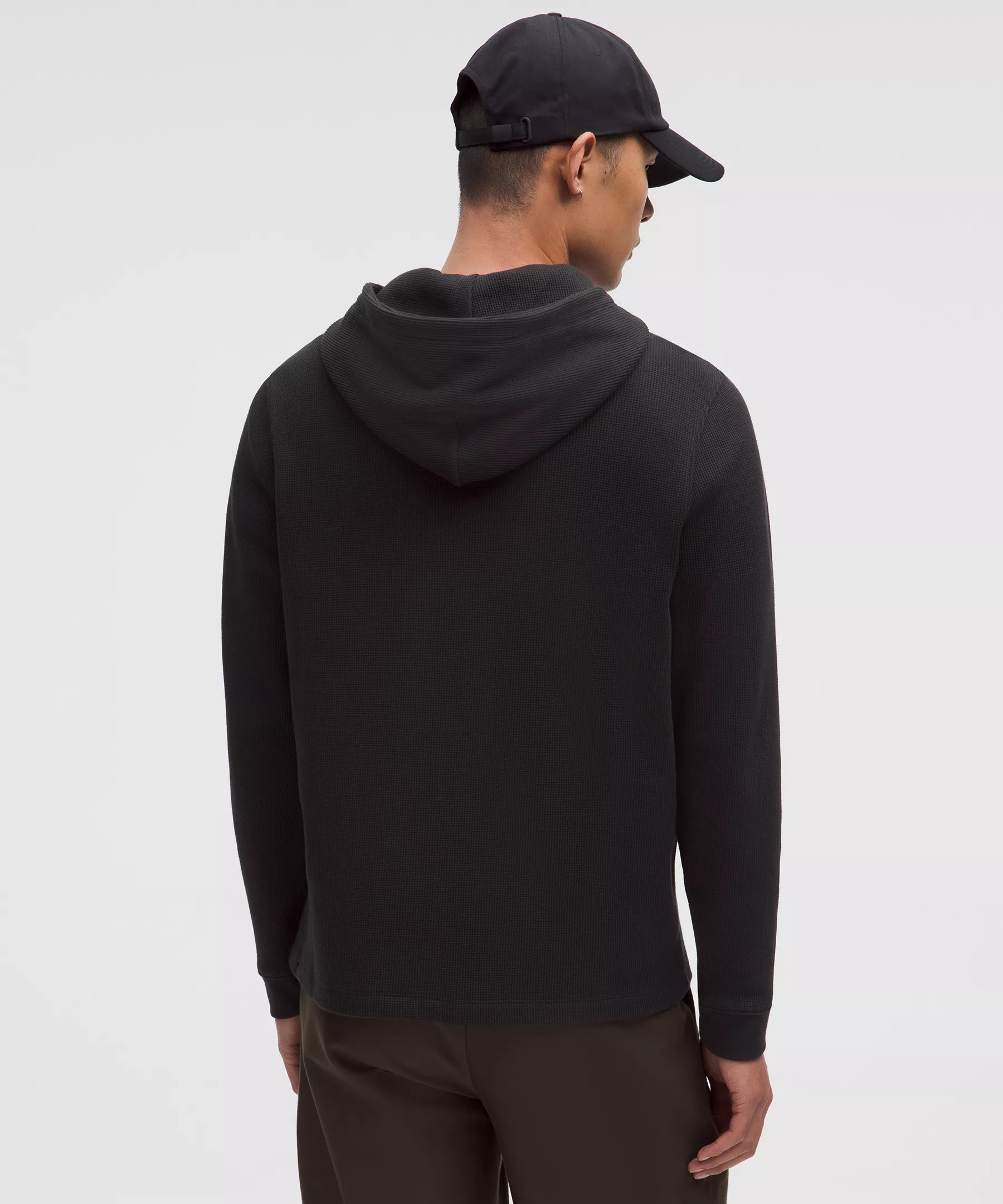 Cotton-Blend Waffle Knit Hoodie - 3