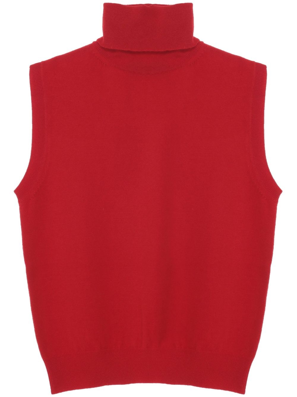 roll-neck knitted vest - 1