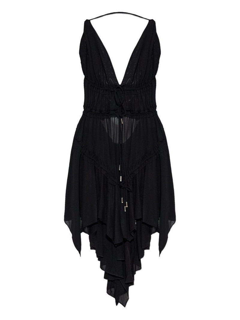 lace-up ruffled dress 1