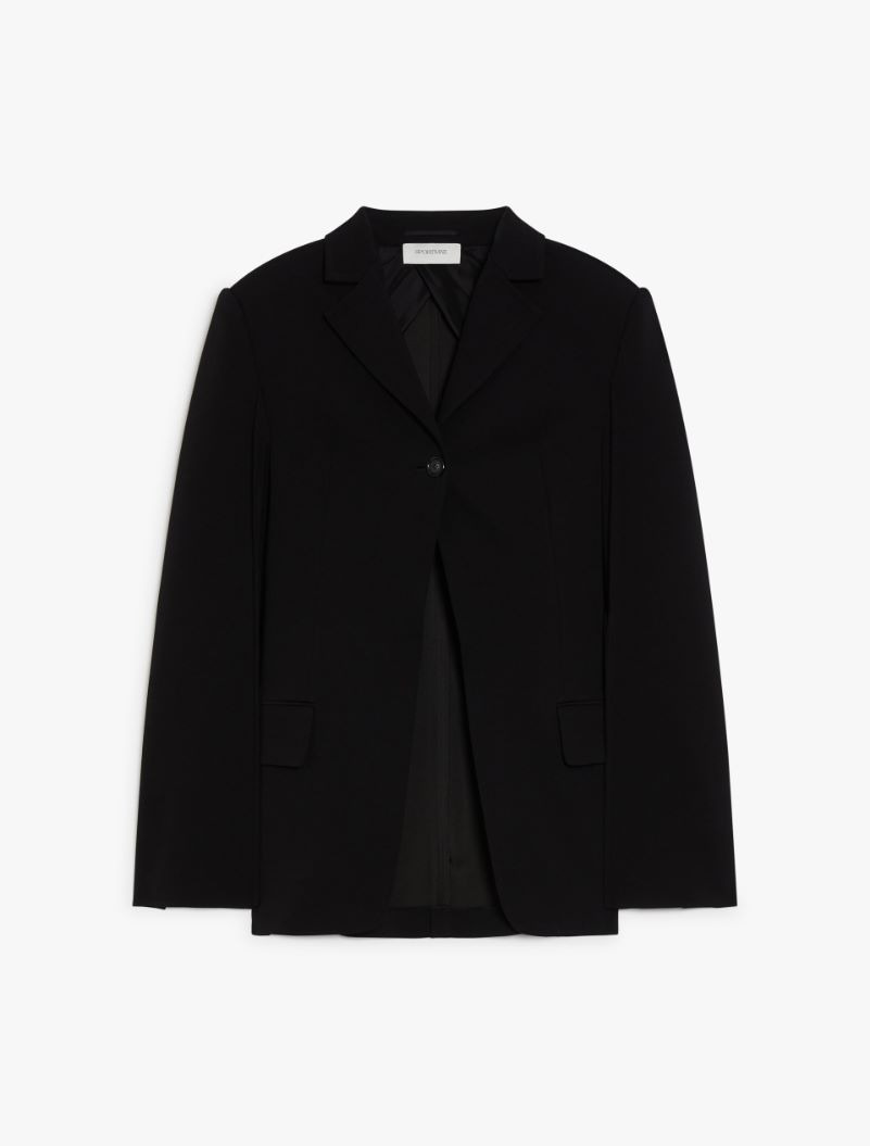 Stretch-viscose single-breasted blazer - RUNWAY - 1